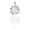 Dije Colgante Circulo-Plata 925-Nacar-CP4210 conpiedra
