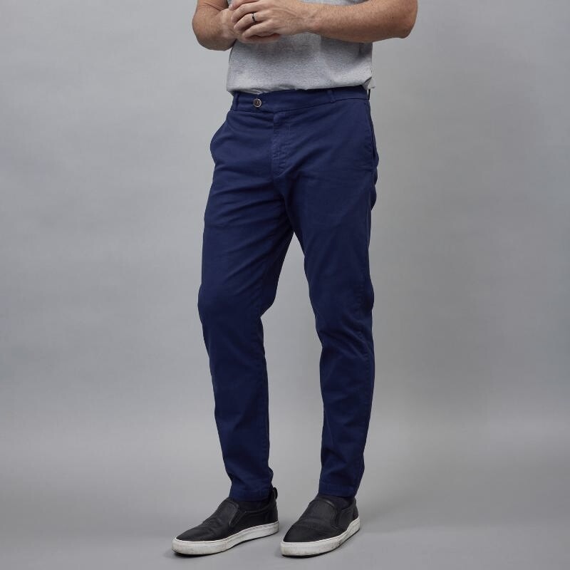 Pantalón de gabardina sport Azul Marino