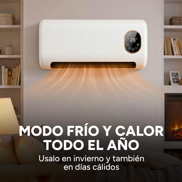 Calefactor Caloventilador Pared Secarropas 2000w C/ Control Blanco