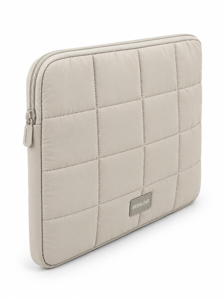 FUNDA ACOLCHONADA PARA NOTEBOOK BEIGE