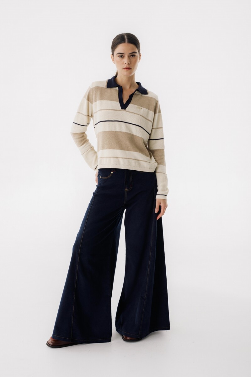 PRE VENTA Pantalón Wide XL Corderoy - Azul 