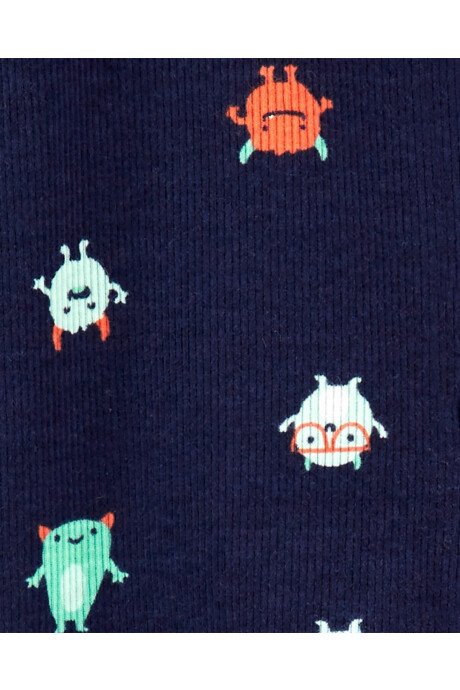 Pijama de algodón con pie y doble cierre Sin color