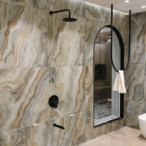 Griferia De Ducha De Embutir Negro Mate Aqualia 000