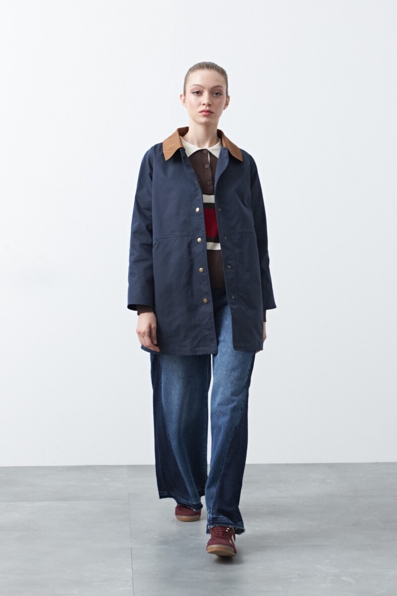 TRENCH SOLENE Azul Marino