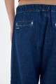 Jean Parachute Denim Solid Deep Blue