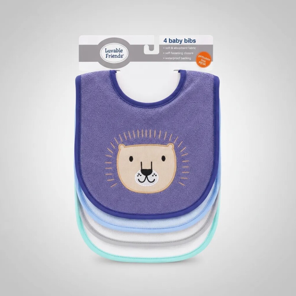 Set x4 baberos Lfriends impermeables leon