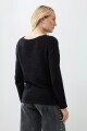 Sweater cinta calado negro