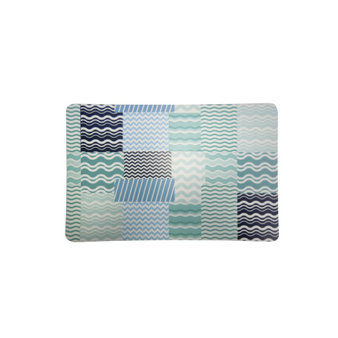 Individual Rectangular Patchwork Color Azul 47 x 27 cm U