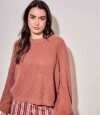 Sweater Bouclé Texturado Terracota