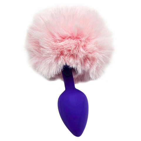 Plug Anal Pompón Conejita Consolador Estimulador Talle S Variante Color Rosa Chicle Violeta