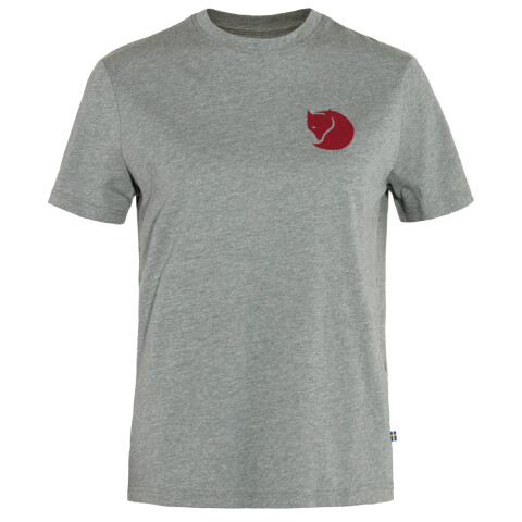 Polo Fjallraven Fox Boxy Logo Tee Mujer Grey-Melange