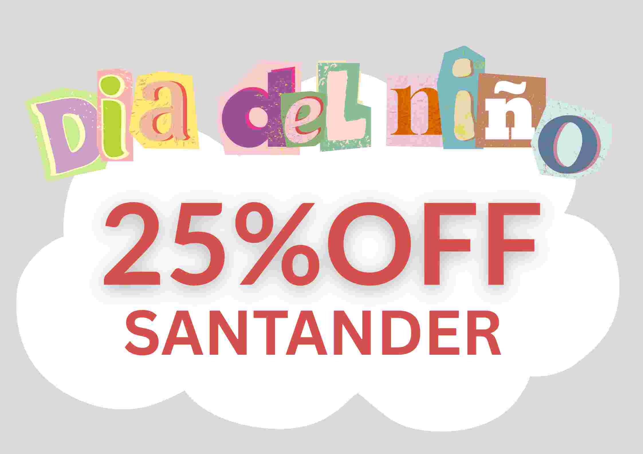 25% Santander Crédito y Débito
