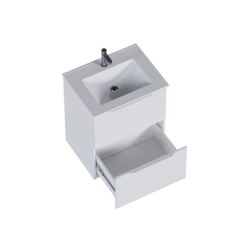 Mueble de baño suspendido Malva Blanco 60cm bacha loza Mueble De Baño Suspendido Malva Blanco 60cm Bacha Loza