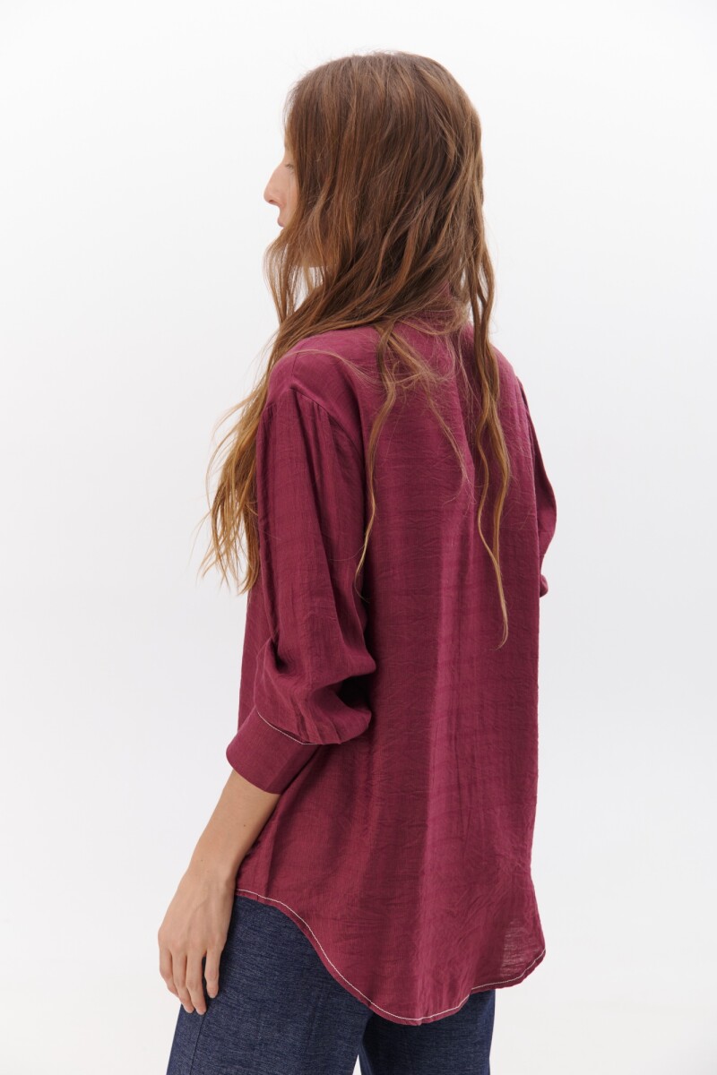 CAMISA VERTICE BURDEOS