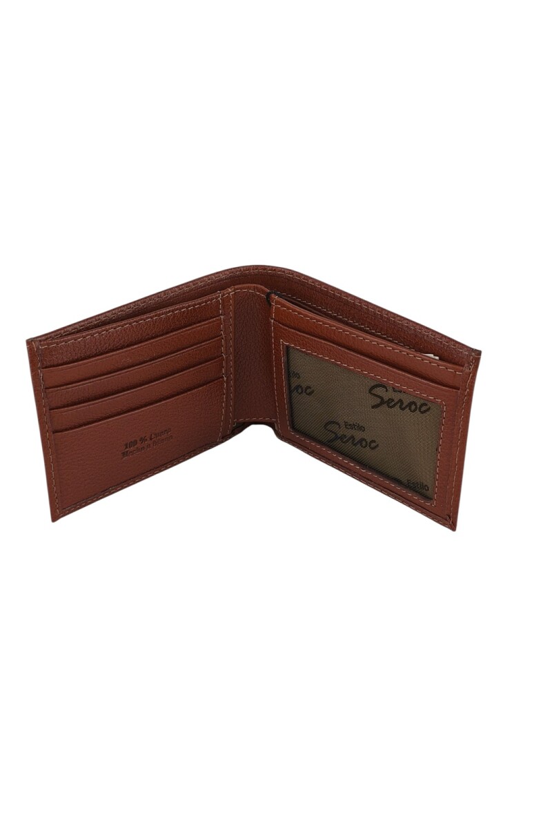 Billetera Clásica grande 100% Cuero Marrón