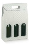 Caja c/ventana 3 botellas 27x9x38,5 - 37408 - MATELASSE GRIGIO Caja c/ventana 3 botellas 27x9x38,5 - 37408 - MATELASSE GRIGIO