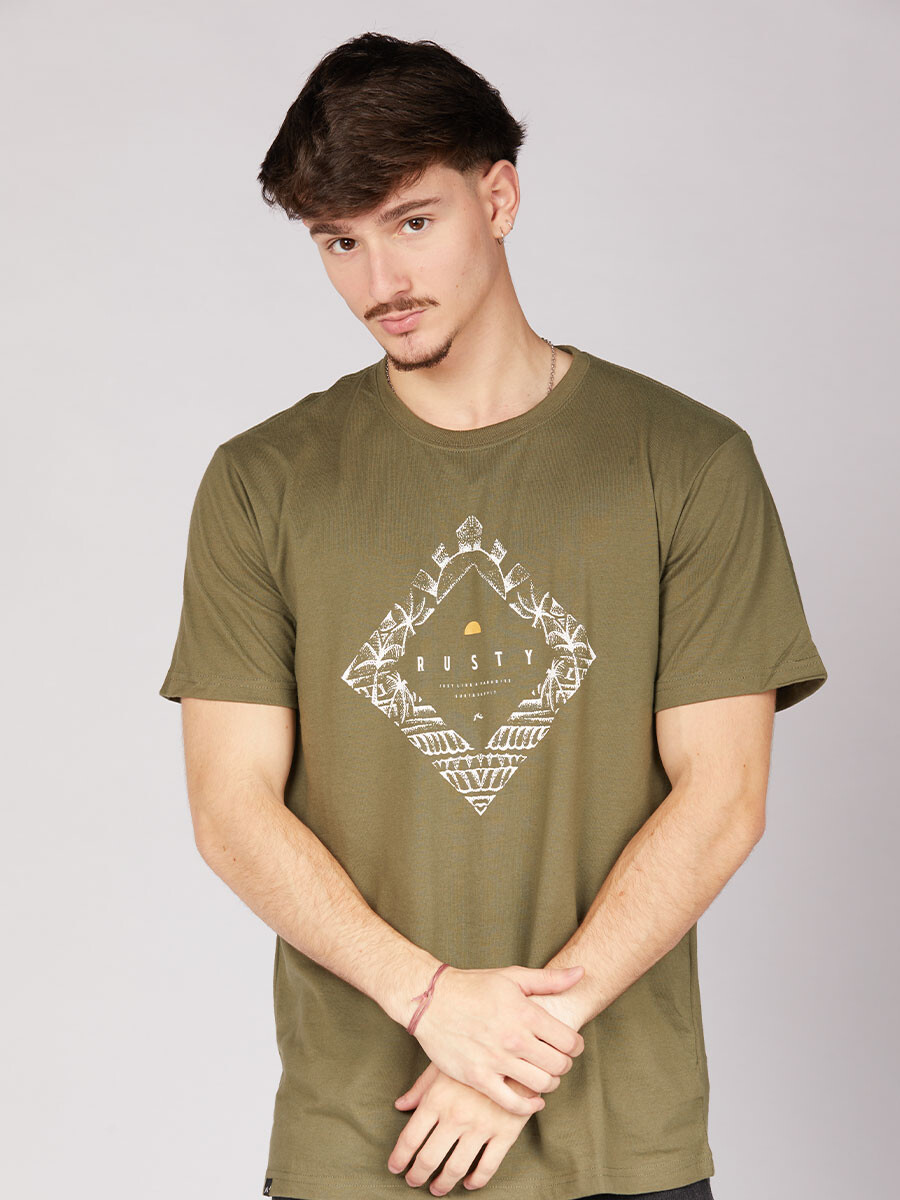 T-SHIRT AUSTRA RUSTY - Militar 