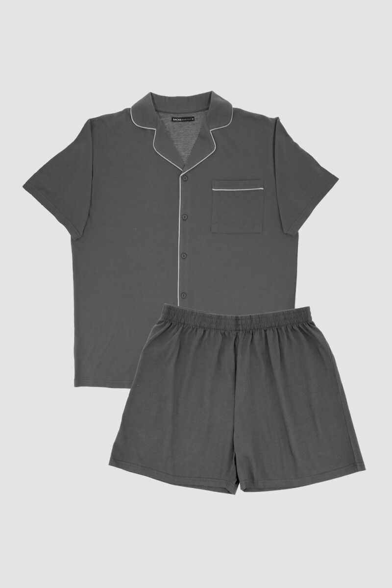 Pijama mocca - Gris melange 