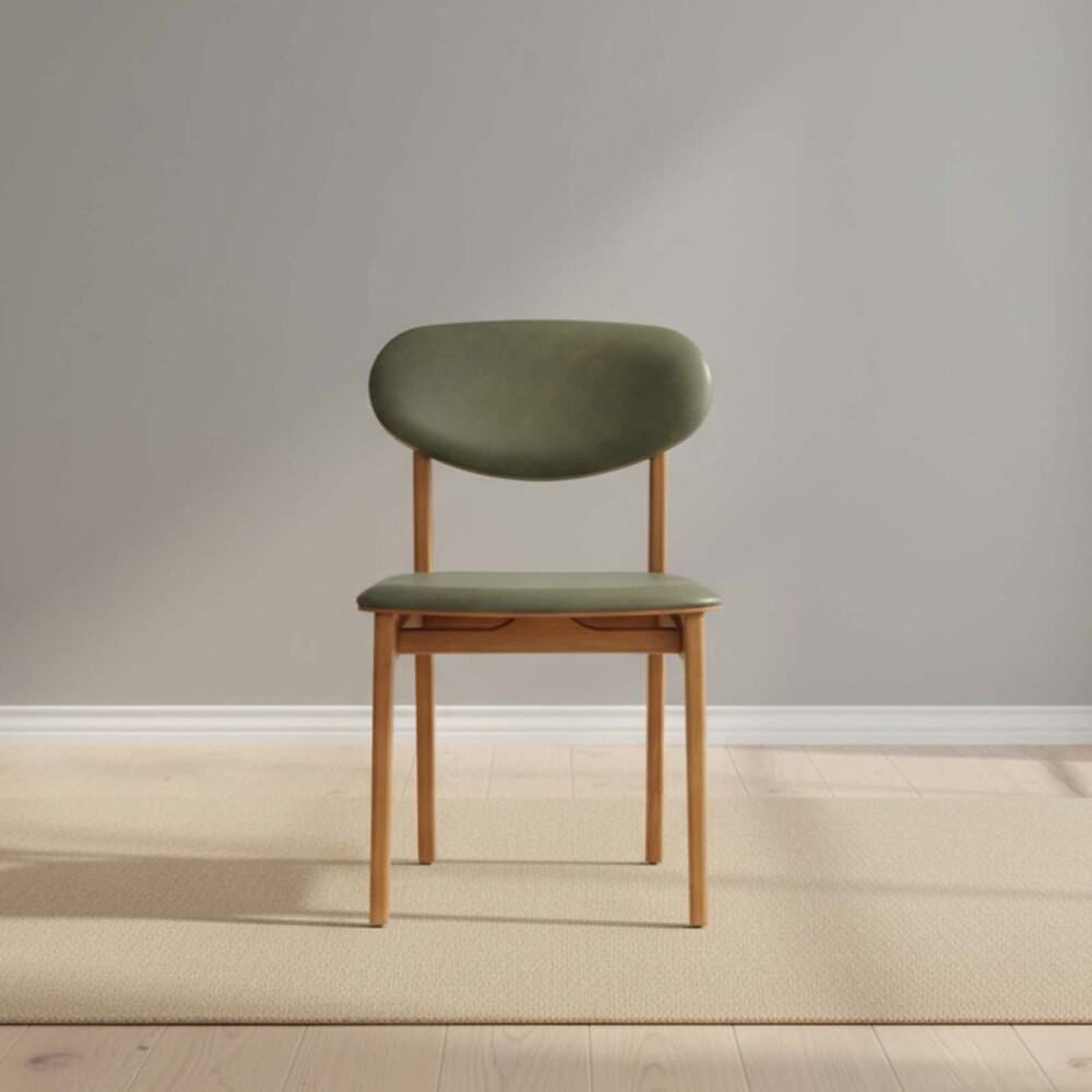 SILLA DE COMEDOR CUERO-Y-MADERA GIULIA