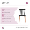 Silla Lizzy Lumax de comedor resistente Negro