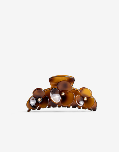 Broche Flores Broche Acrílico Con Flores - Marron Carey