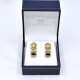Caravanas En Oro 18K De 2 Colores Y Zafiro Caravanas En Oro 18K De 2 Colores Y Zafiro