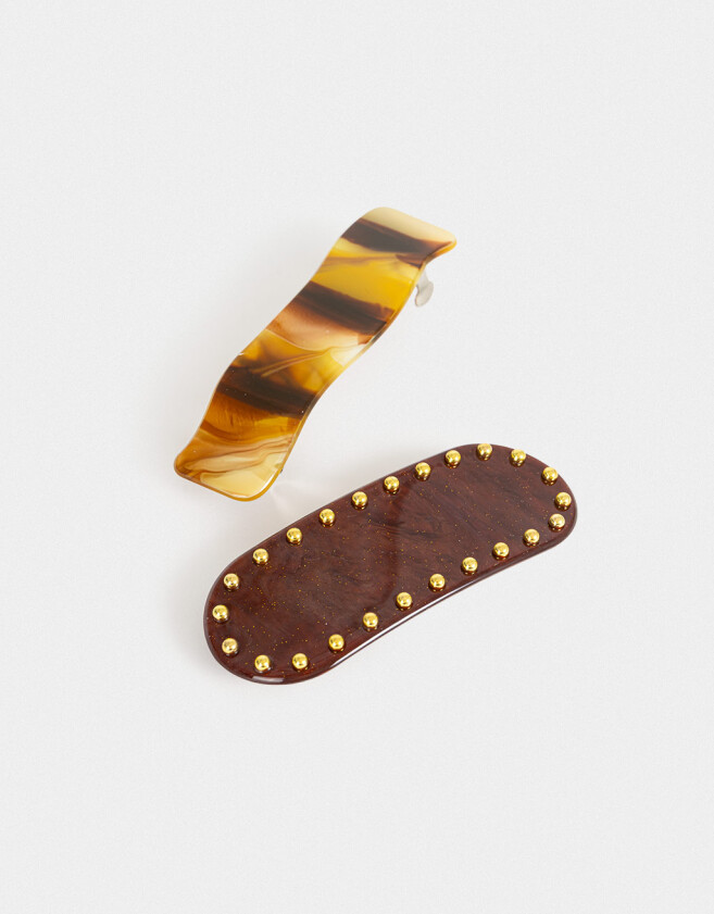 Hebillas Francesas Con tachas Hebilla Francesa - Marron Medio