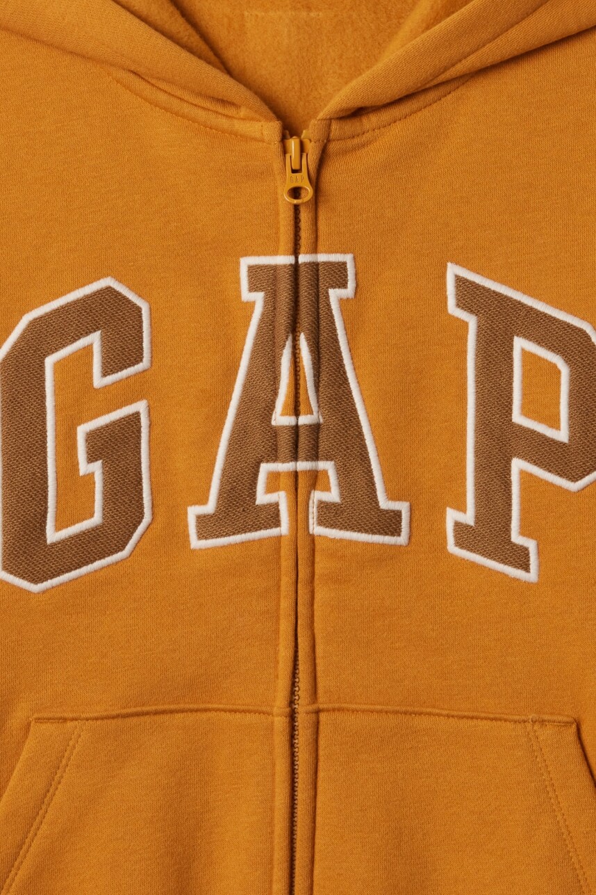 Buzo Canguro Con Cierre Logo Gap Niño Tigers Eye 651