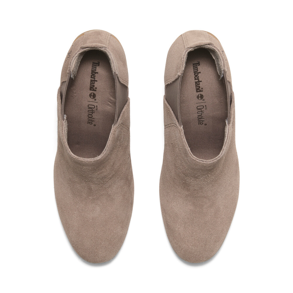 Botas Mid Chelsea Mujer Taupe Suede