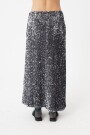Falda midi de lentejuela Plata