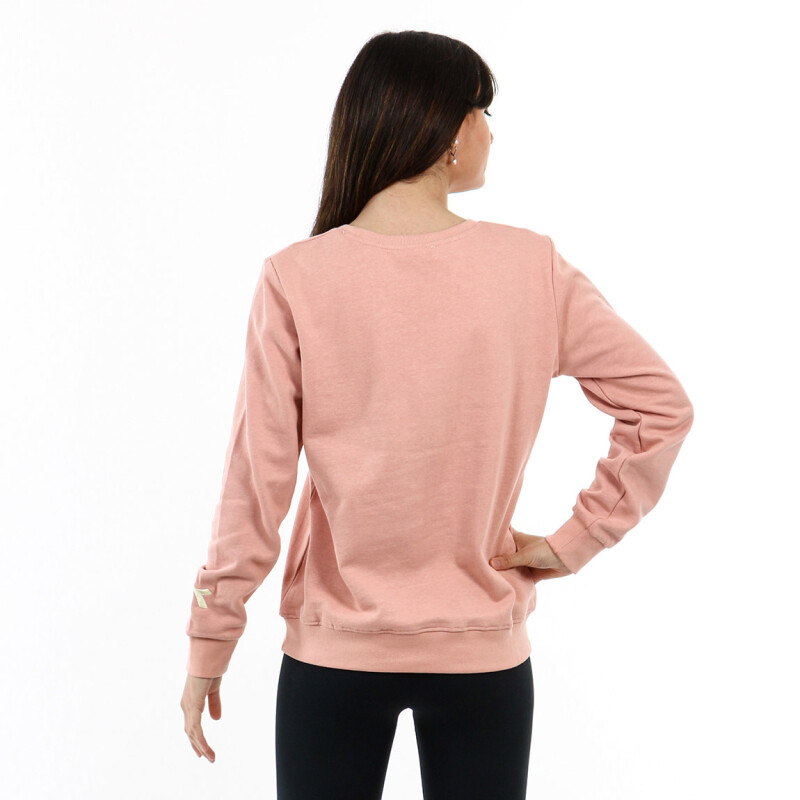 Diadora Ladies Cotton Crew Neck Sweater- Old Pink Rosa Viejo