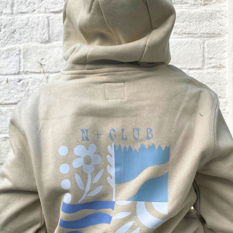 Campera con estampa N+ Beige