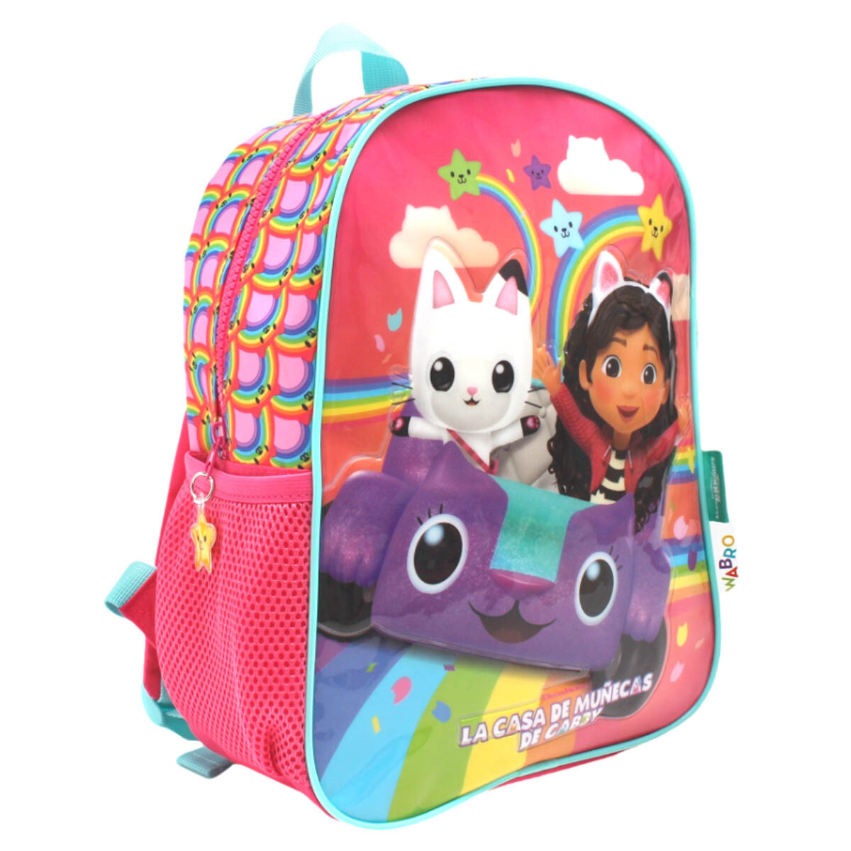 Mochila Escolar Infantil Gabby´s Dollhouse 30x24cm - Rosa 