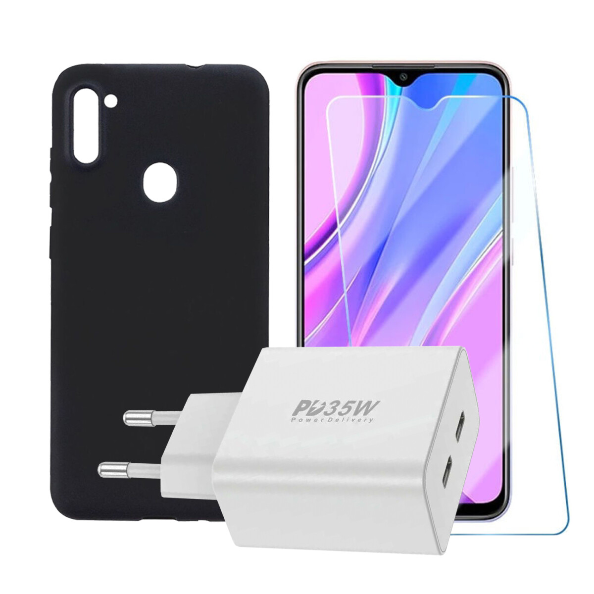 Combo Estuche + Lamina + Cargador Compatible - COMBO ESTUCHE + LAMINA + CARG COMPATIBLE 