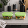 Recipientes de Vidrio con Tapa - Set x2 Recipientes de Vidrio con Tapa - Set x2