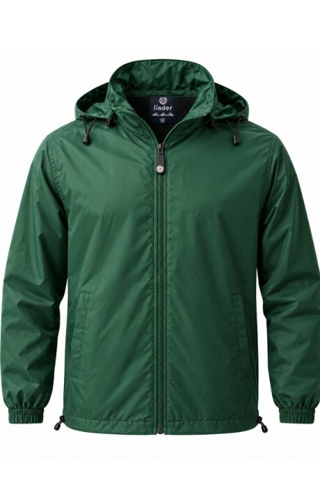 Campera impermeable forro polar Verde bosque