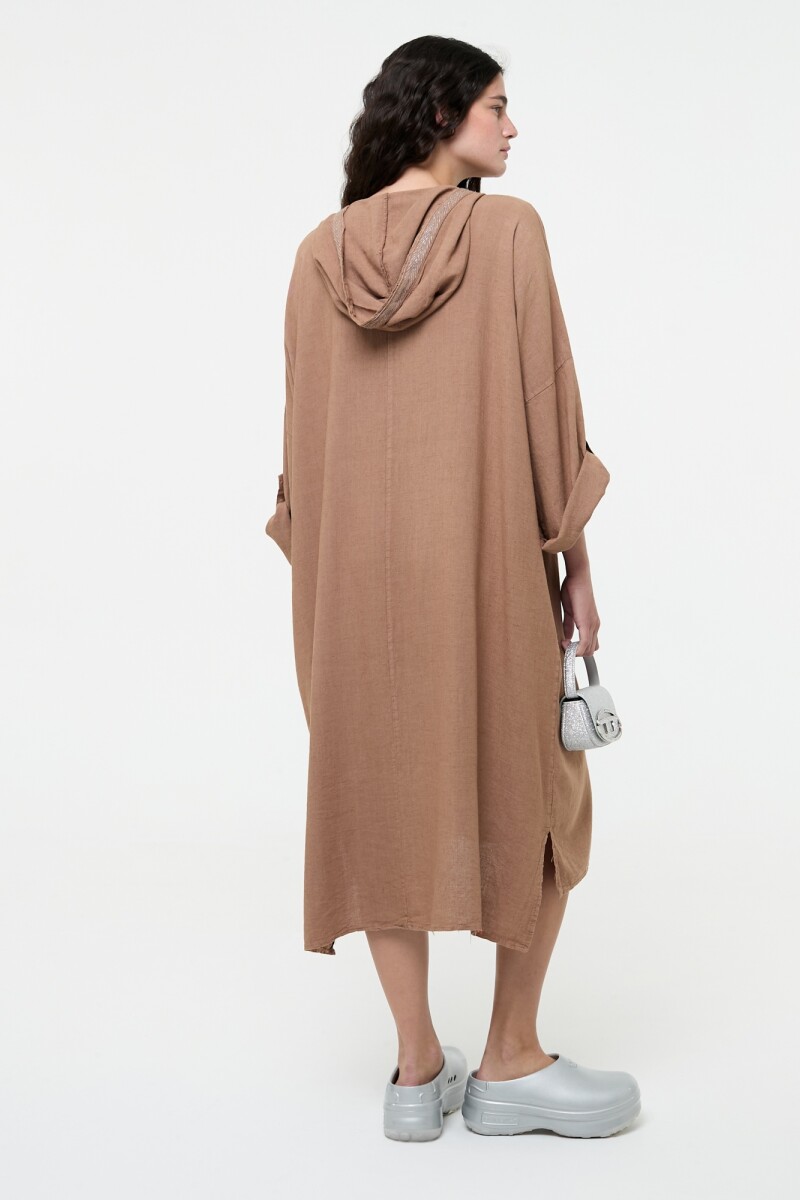 VESTIDO HOODIE Marron