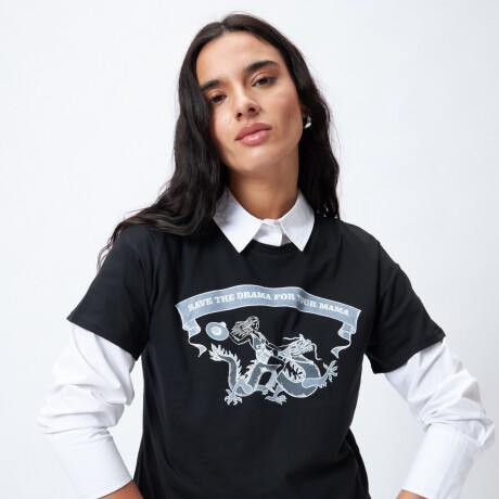 REMERA DRAMA Negro