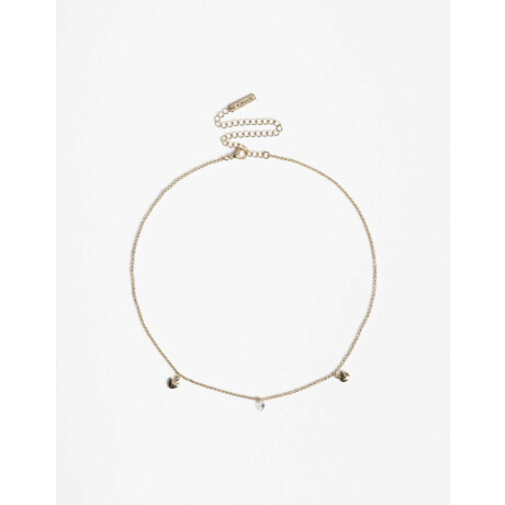 Collar Corto De Corazones Cubic Dorado