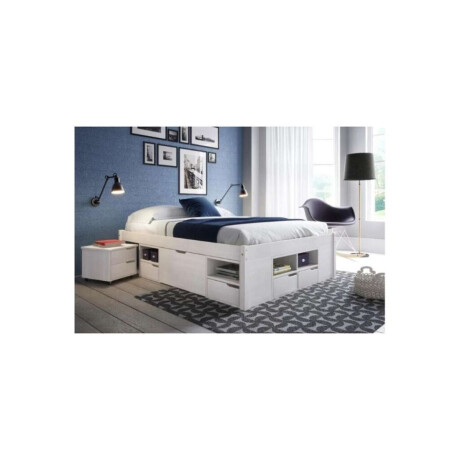 Cama Queen 4 Cajones Linea Charme Blanco