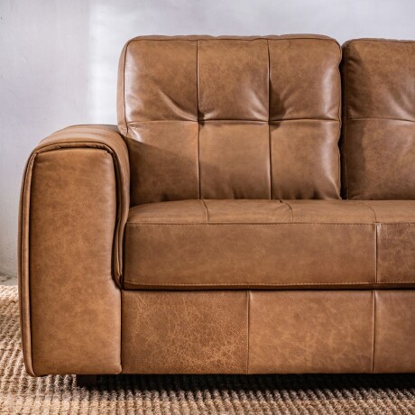 Sillon Cuero Raffaello 2 Cuerpos Amendoa U