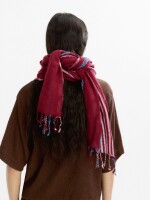 Pañuelo De Algodón Estampado burdeos