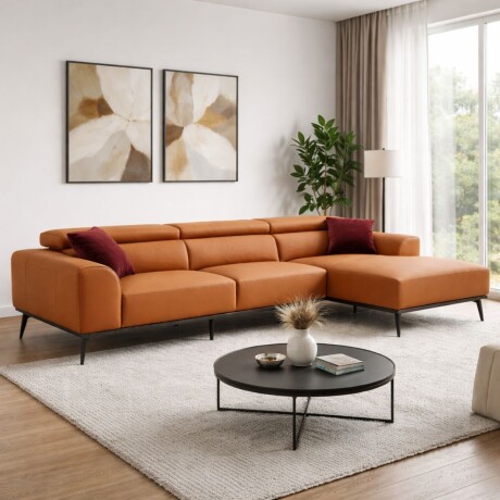 Sofá DUNA CUERO Marrón - DERECHO