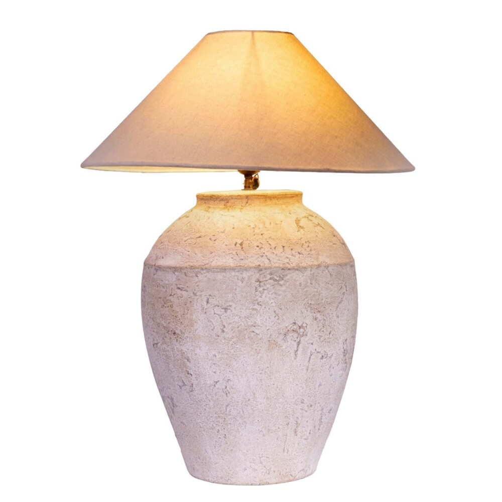 LÁMPARA DE MESA VASE I CERAMICA NATURAL-BEIGE BEIGE
