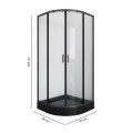 MAMPARA DE BAÑO ESQUINERA NEGRO MATE 90 X 90 X 2.05 MT MAMPARA DE BAÑO ESQUINERA NEGRO MATE 90 X 90 X 2.05 MT