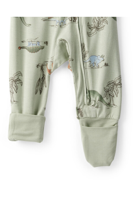 Pijama una pieza de viscosa Ecovero, puños plegables, línea Purelysoft Sin color