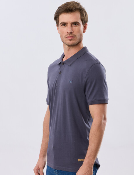 REMERA POLO LISA JERSEY Azul