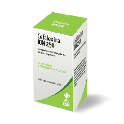 Cefalexina Ion 250 Mg. Suspención 60 Ml. Cefalexina Ion 250 Mg. Suspención 60 Ml.