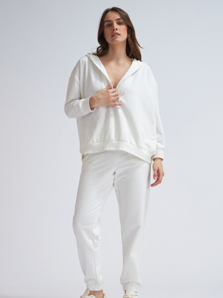 Pantalón deportivo con elástico Crudo
