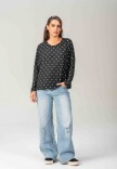 Remera Popi Polka dots negro y blanco